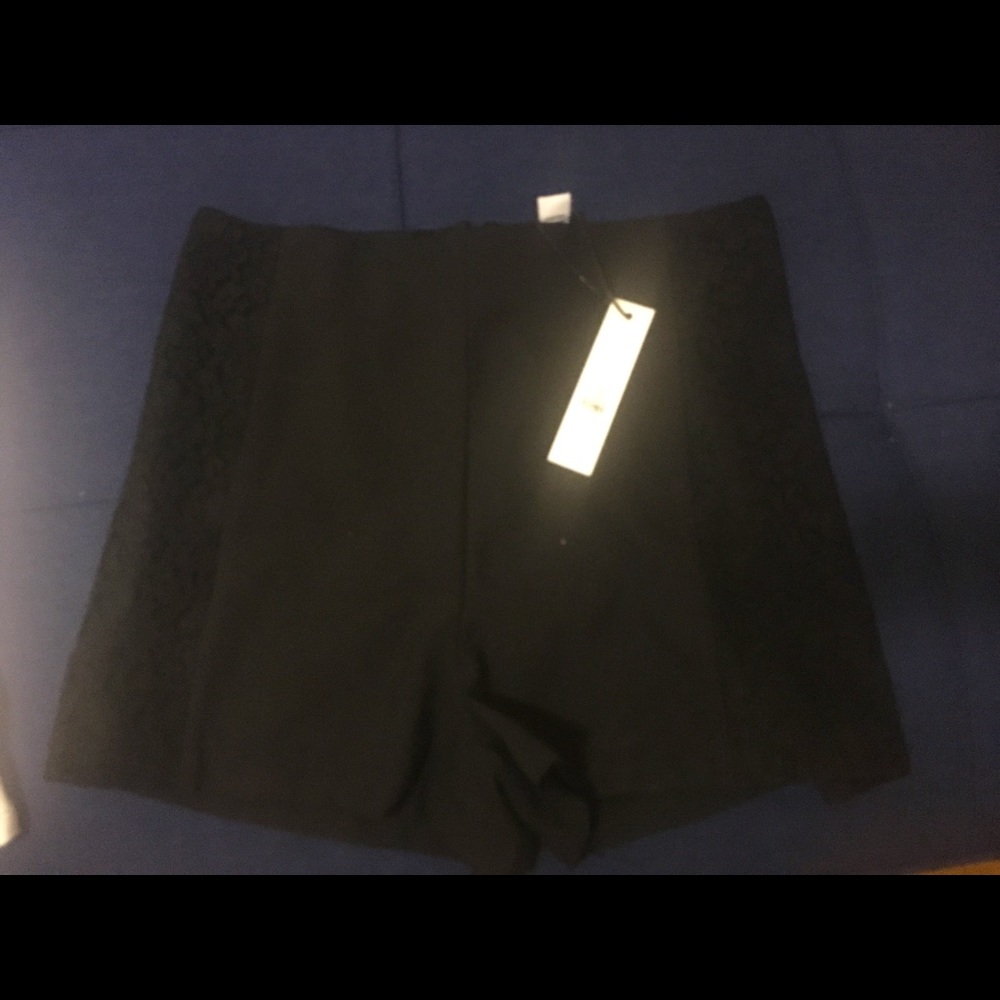 Black fashion shorts